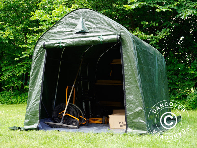 Storage tent PRO 2x3x2 m PE, with ground cover, Green/Grey