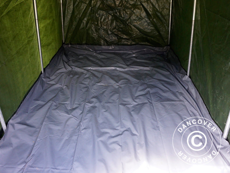 Storage tent PRO 2x3x2 m PE, with ground cover, Green/Grey