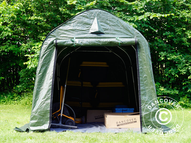 Storage tent PRO 2x3x2 m PE, with ground cover, Green/Grey