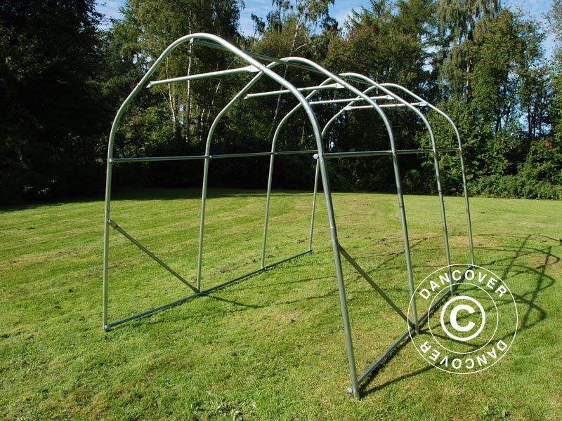 Storage tent PRO 2x3x2 m PE, with ground cover, Grey