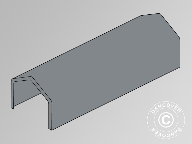 Roof Cover for Storage Shelter PRO XL 4x12x3.5 m PVC, Grey