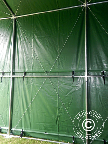 Storage shelter PRO XL 3.5x8x3.3x3.94 m, PVC, Green