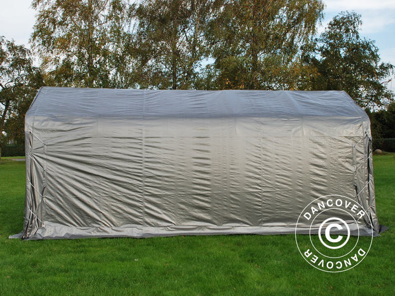 Portable garage PRO 3.6x6x2.7 m PE with ground cover, Grey