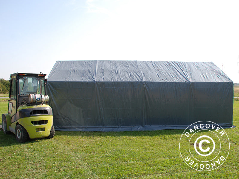 Storage shelter PRO 4x8x2x3.1 m, PVC, Grey