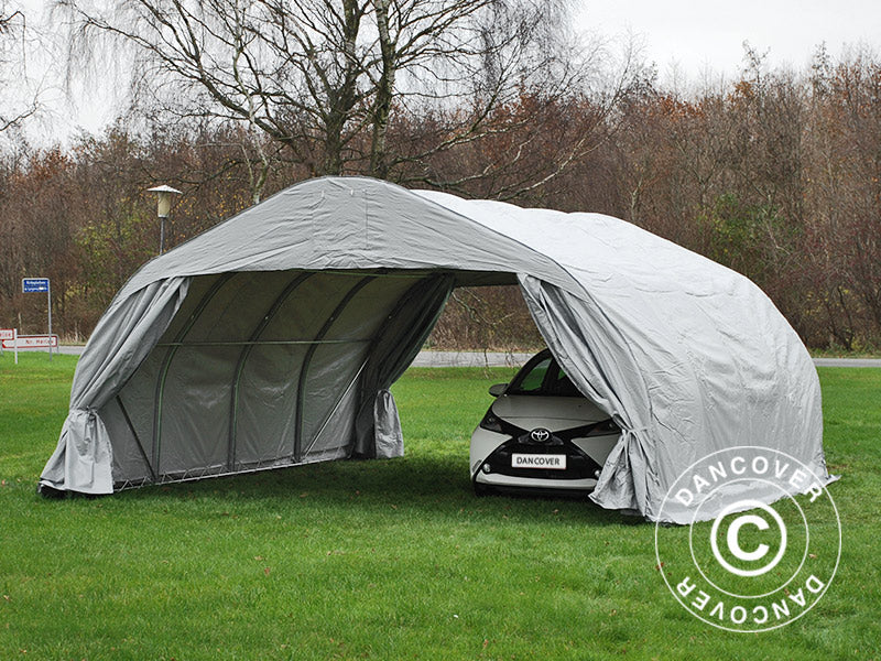 Portable double garage 5.4x6x2.9 m PVC, Grey