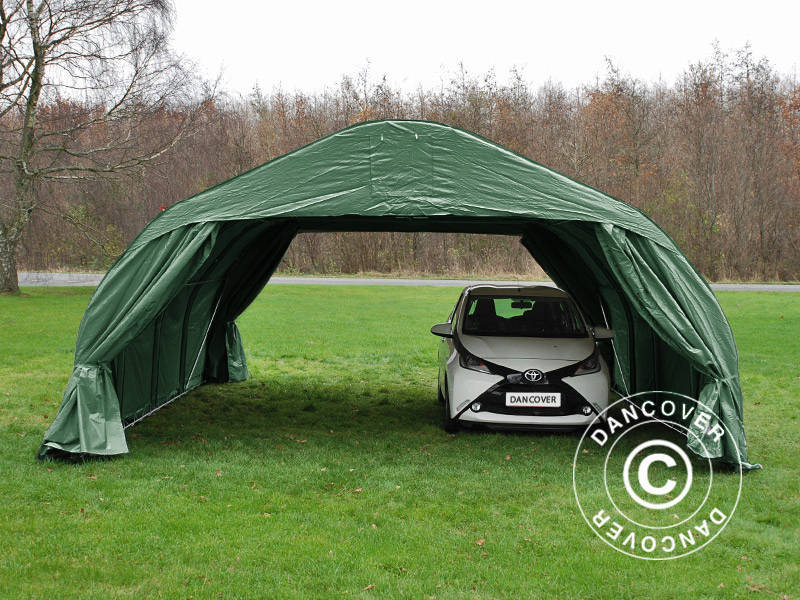Portable double garage 5.4x6x2.9 m PVC, Green