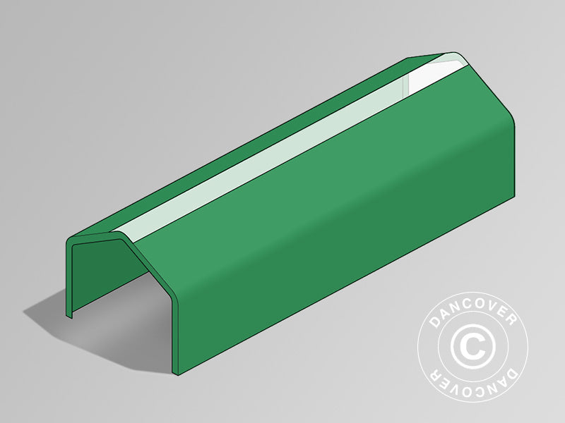 Roof Cover for Storage Shelter PRO 6x18 m PVC w/skylight, Green