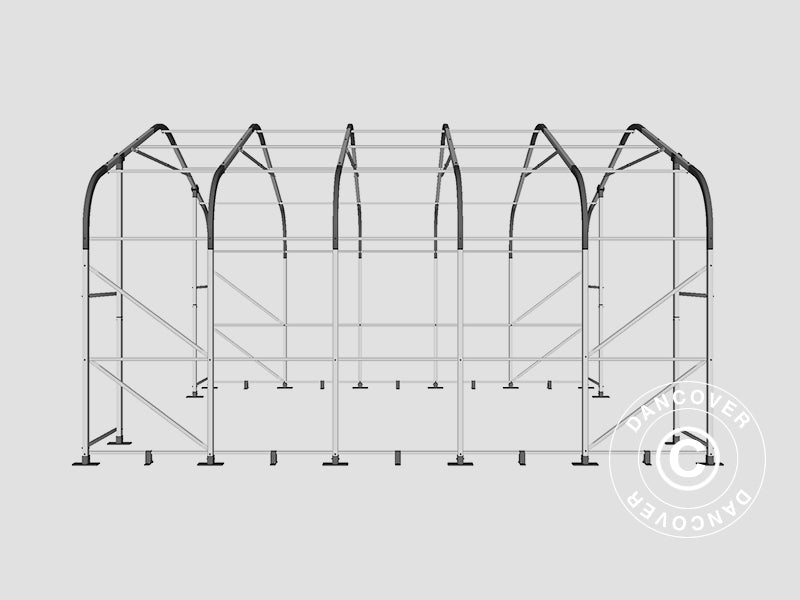 Storage shelter PRO 6x6x3.7 m PVC, Green