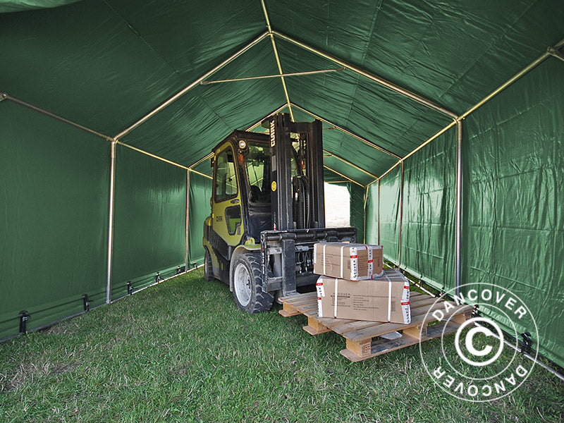 Storage shelter PRO 4x8x2x3.1 m, PVC, Green