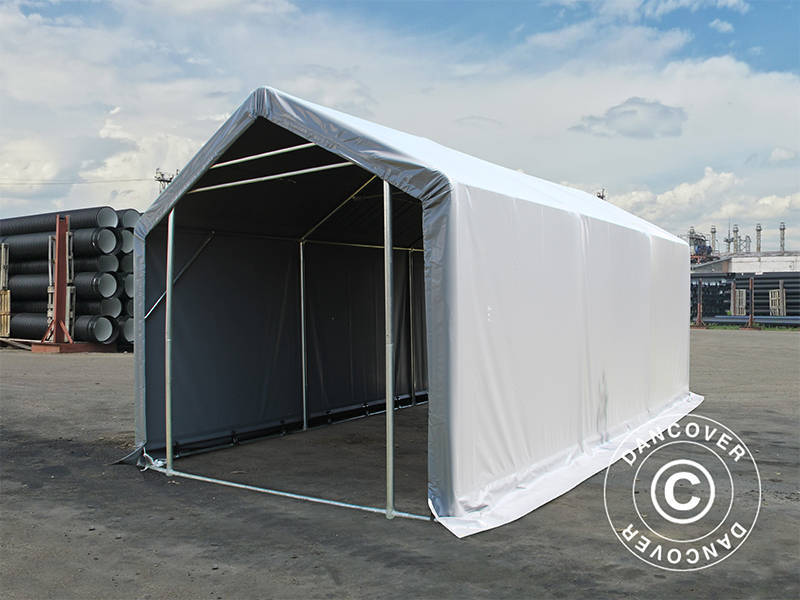 Storage shelter PRO 3x6x2x2.82 m, PVC, Grey