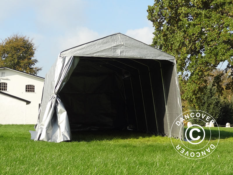 Portable garage Basic 3.3x4.8x2.4 m PE, Grey