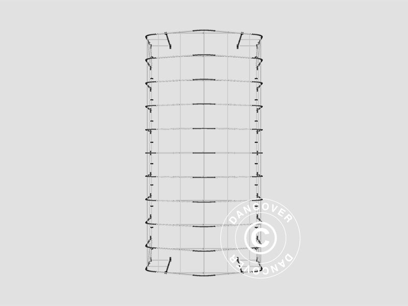 Storage shelter PRO 6x12x3.7 m PVC w/skylight, Green