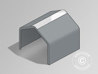 Roof Cover for Storage Shelter PRO 7x7 m PVC w/skylight, Grey