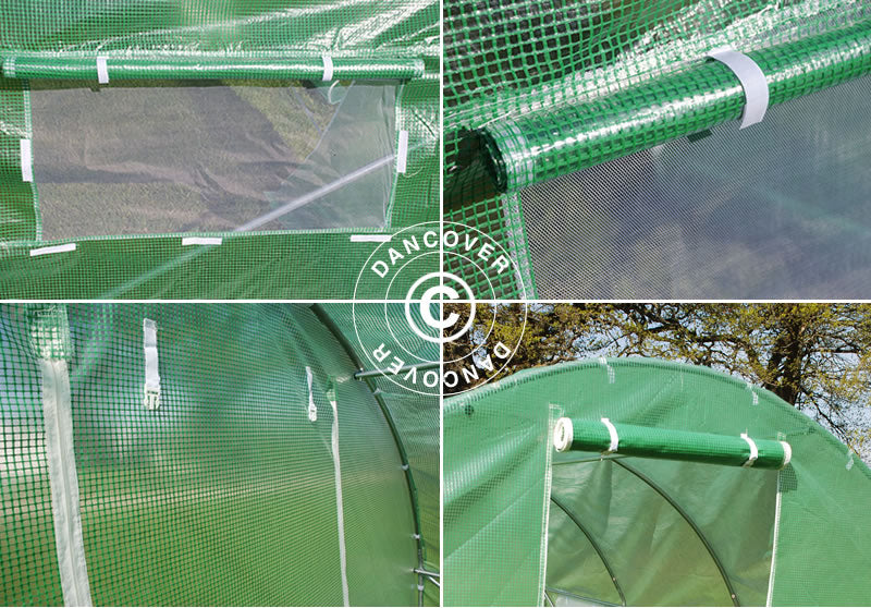 Polytunnel Greenhouse 2x4.5x2 m, 9 m², Green