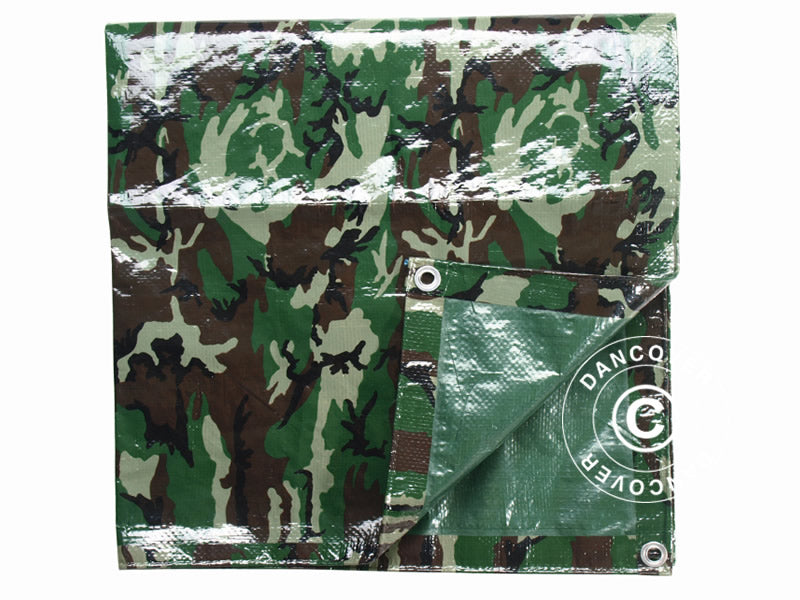 Camouflage tarpaulin Woodland 2.85x4 m, 100g/m²