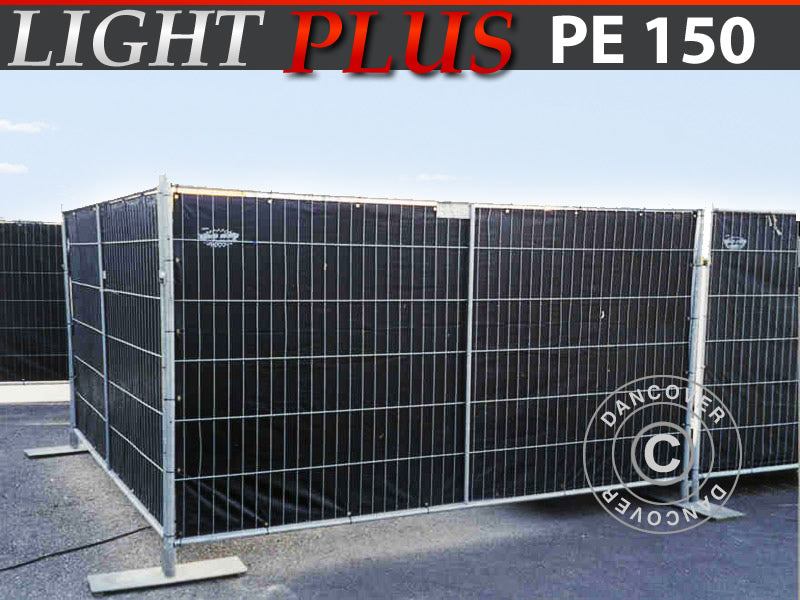 Fence tarpaulin 1.76x3.41 m, PE 150 g/m², Black
