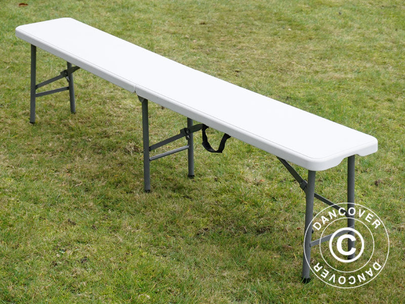 Folding Bench 183x30x43 cm, Light grey (1 pc.)
