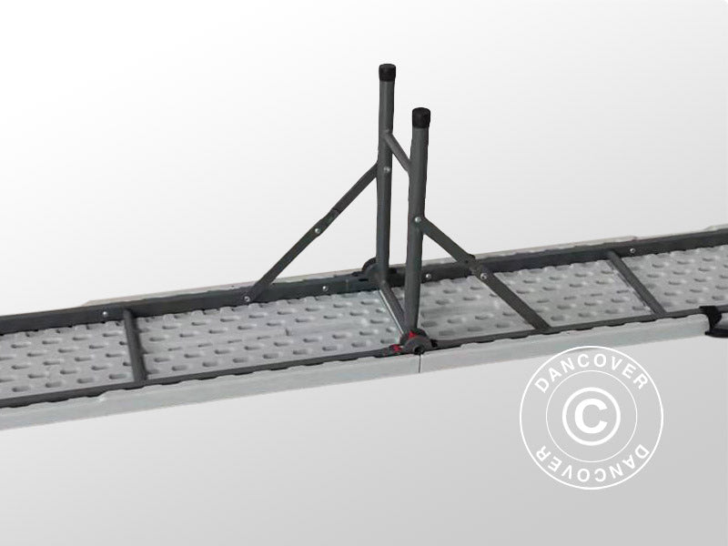 Folding bench set 244x30x43 cm, Light grey (25 pcs.)