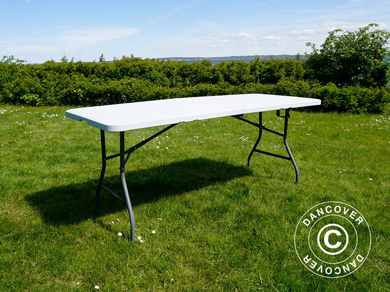 Folding Table 180x74x74 cm, Light Grey (10 pcs.)