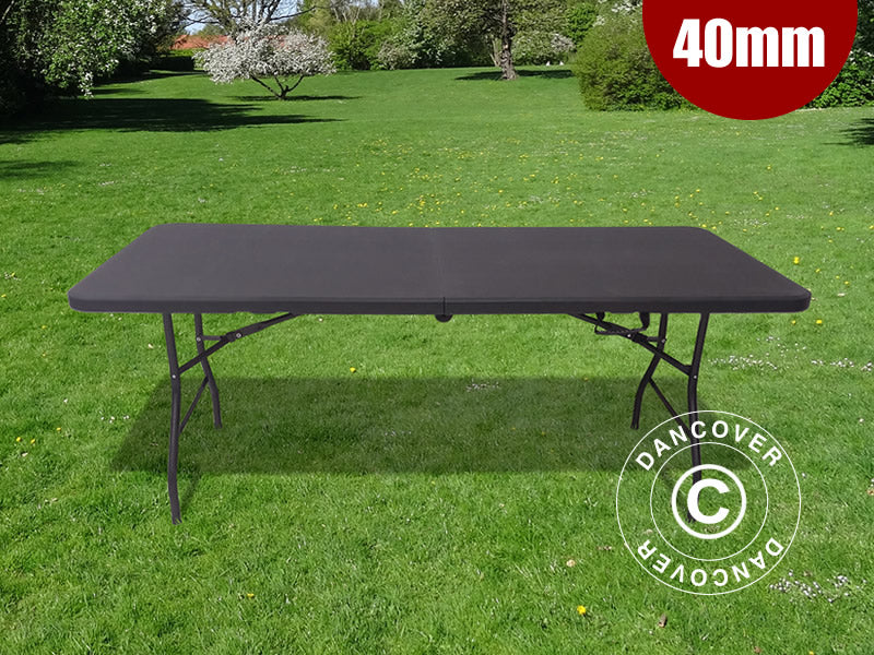 Folding Table 180x74x74 cm, Black (10 pcs.)