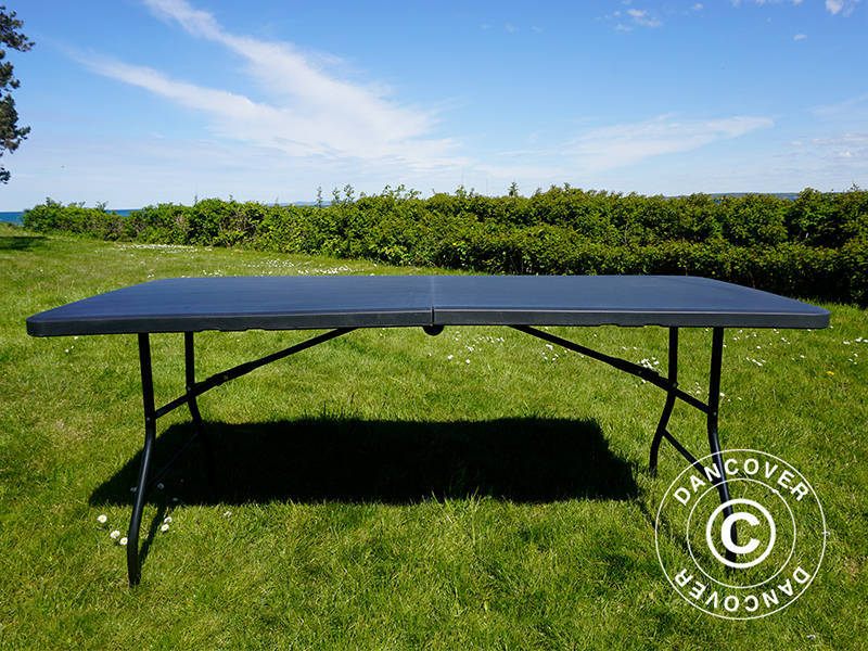 Folding Table 180x74x74 cm, Black (25 pcs.)