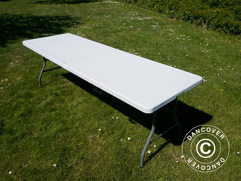 Folding Table 240x76x74 cm, Light Grey (10 pcs.)
