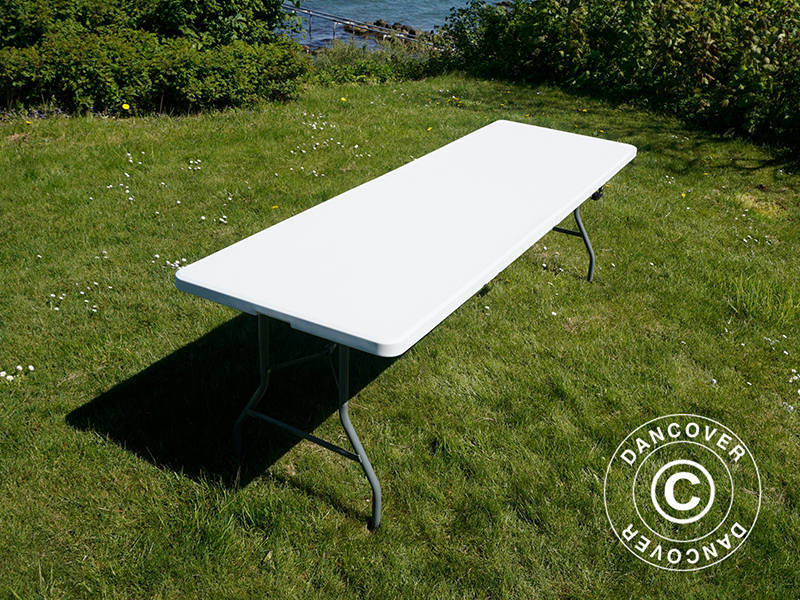 Folding Table 240x76x74 cm, Light Grey (10 pcs.)