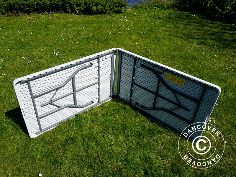 Folding Table 240x76x74 cm, Light Grey (10 pcs.)