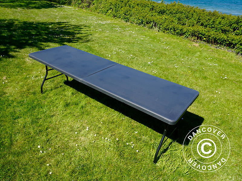 Folding Table 240x76x74 cm, Black (10 pcs.)