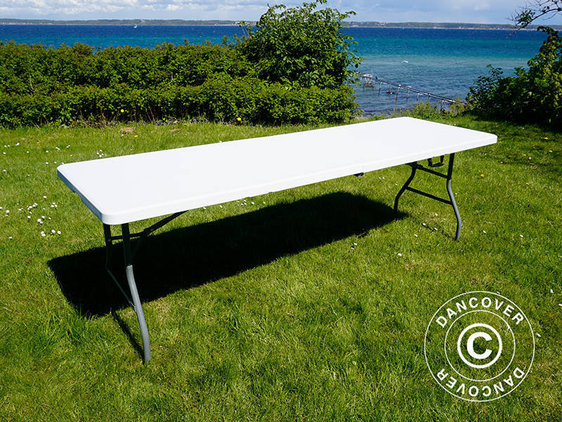 Folding Table 240x76x74 cm, Light Grey (1 pc.)