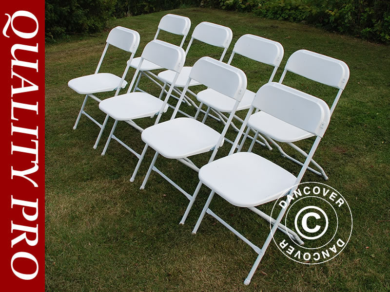 Folding Chair 44x44x80 cm, White, 8 pcs.