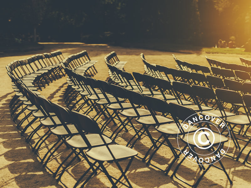 Folding Chair 44x44x80 cm, Black, 24 pcs.