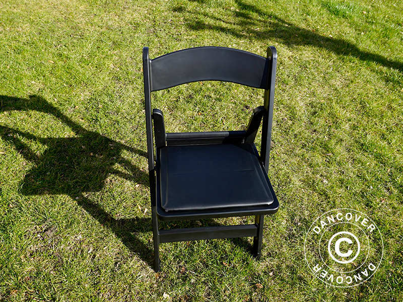 Padded Folding Chairs Black 44x46x77 cm, 8 pcs.