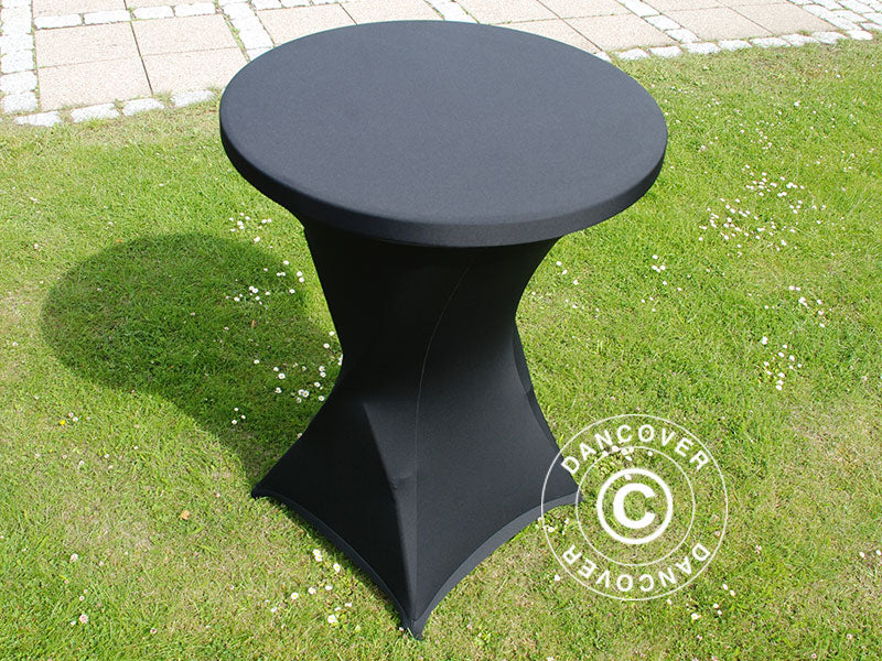 Stretch table cover Ø80x110 cm, Black