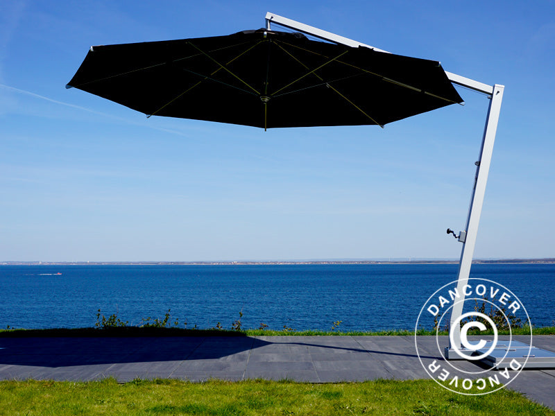 Cantilever parasol Bahamas, Ø4 m, Black