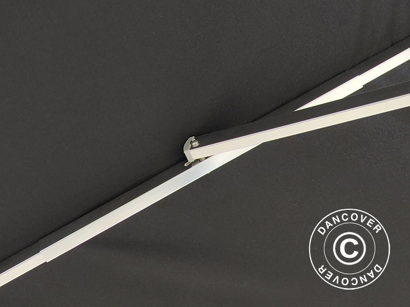 Cantilever parasol Antigua, 3x4 m, Black