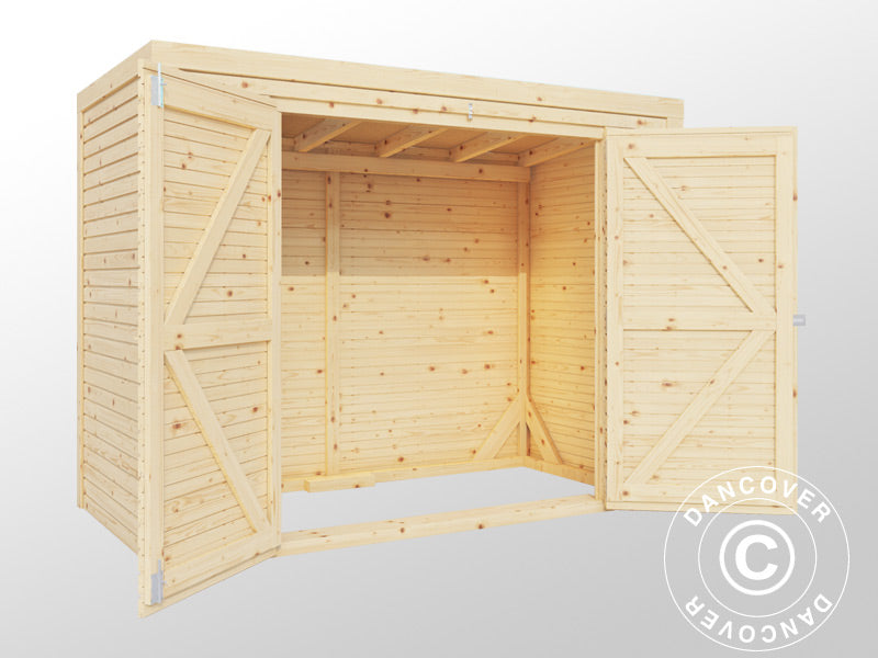 Wooden Bike Shed, Bertilo Box Bike, 2.07x1.03x1.43 m, 2.1 m², Natural