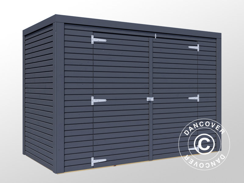 Wooden Bike Shed, Bertilo Box Bike, 2.07x1.03x1.43 m, 2.1 m², Anthracite