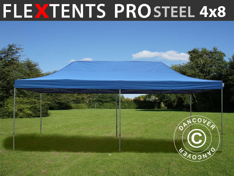 Pop up gazebo FleXtents PRO Steel 4x8 m Blue